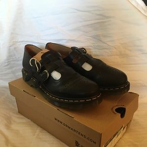 Doctor Martens Black Mary Jane Shoes. Size 10.